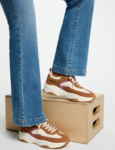 Sneakers su&eacute;dine multicolore femme