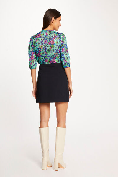 Chemise manches 3/4 imprimé floral multico femme