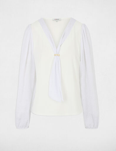 T-shirt manches longues blanc femme