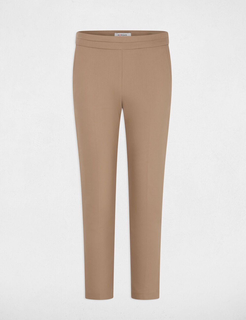 Pantalon cigarette 7/8&egrave;me taupe femme