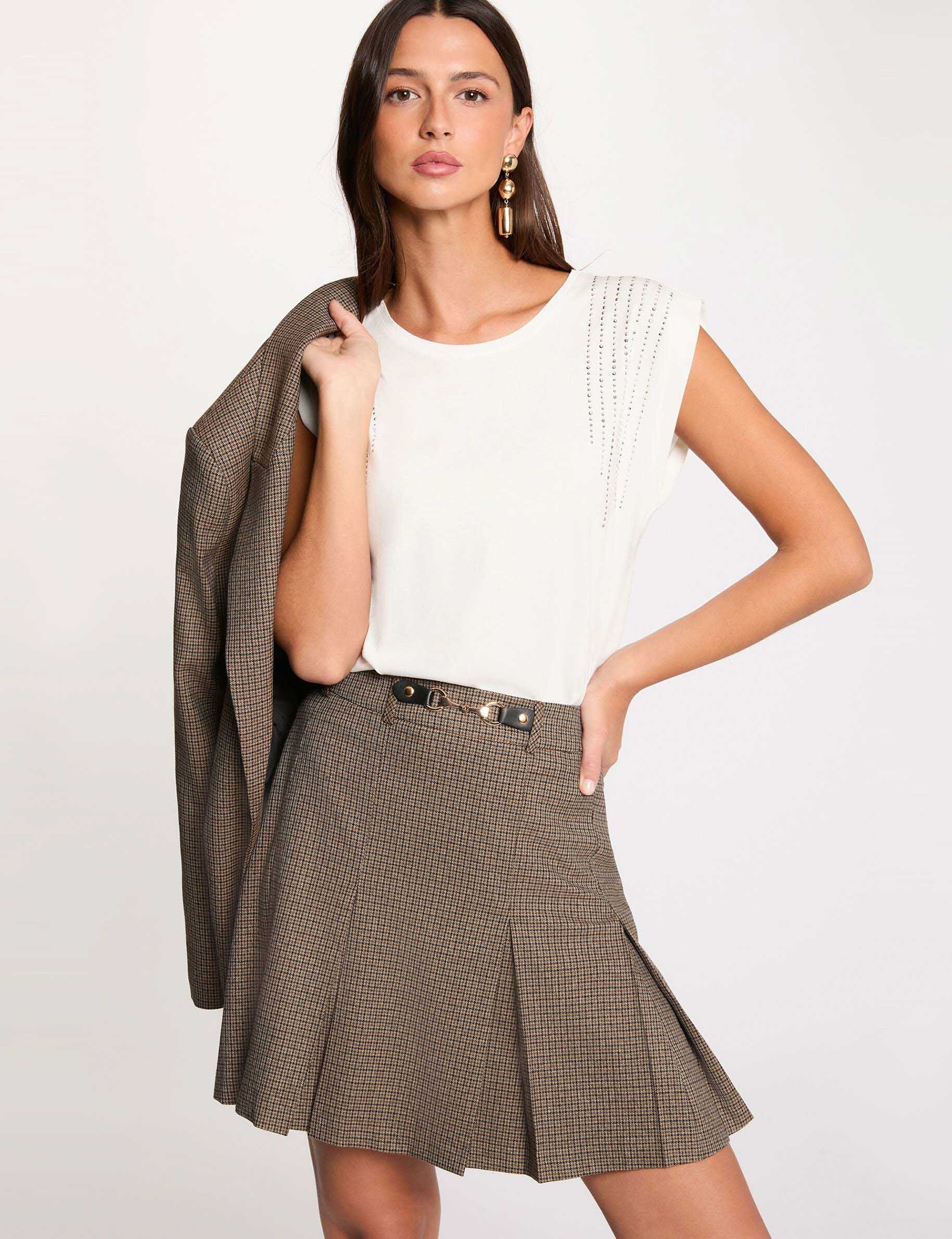 Jupe courte tweed femme