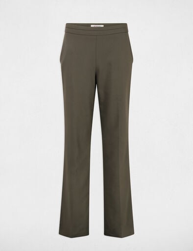pantalon cigarette a pinces vert kaki femme Pantalon cigarette à pinces vert kaki femme