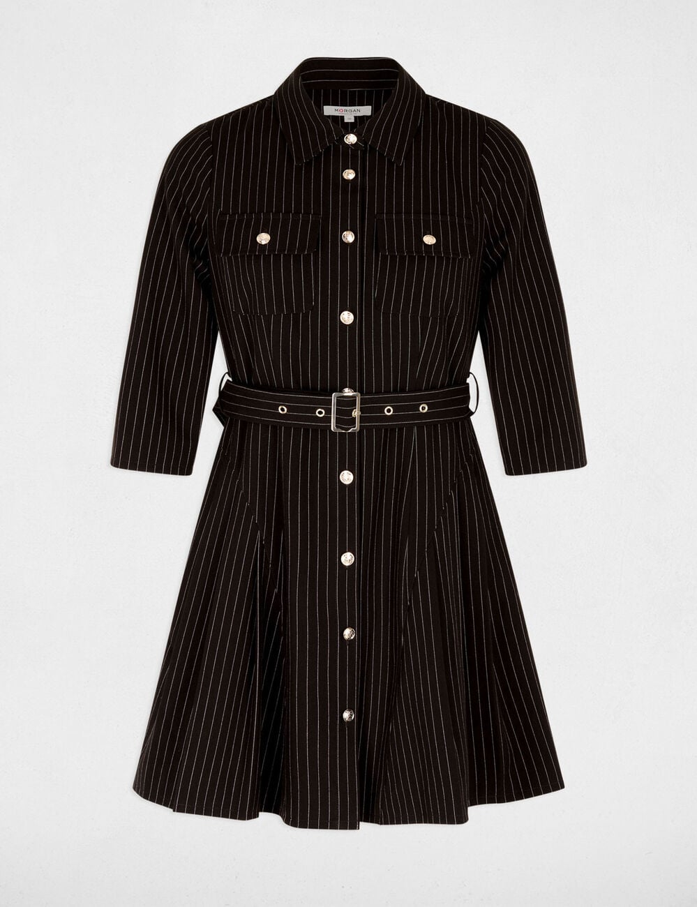 Robe courte ajust&eacute;e noir femme