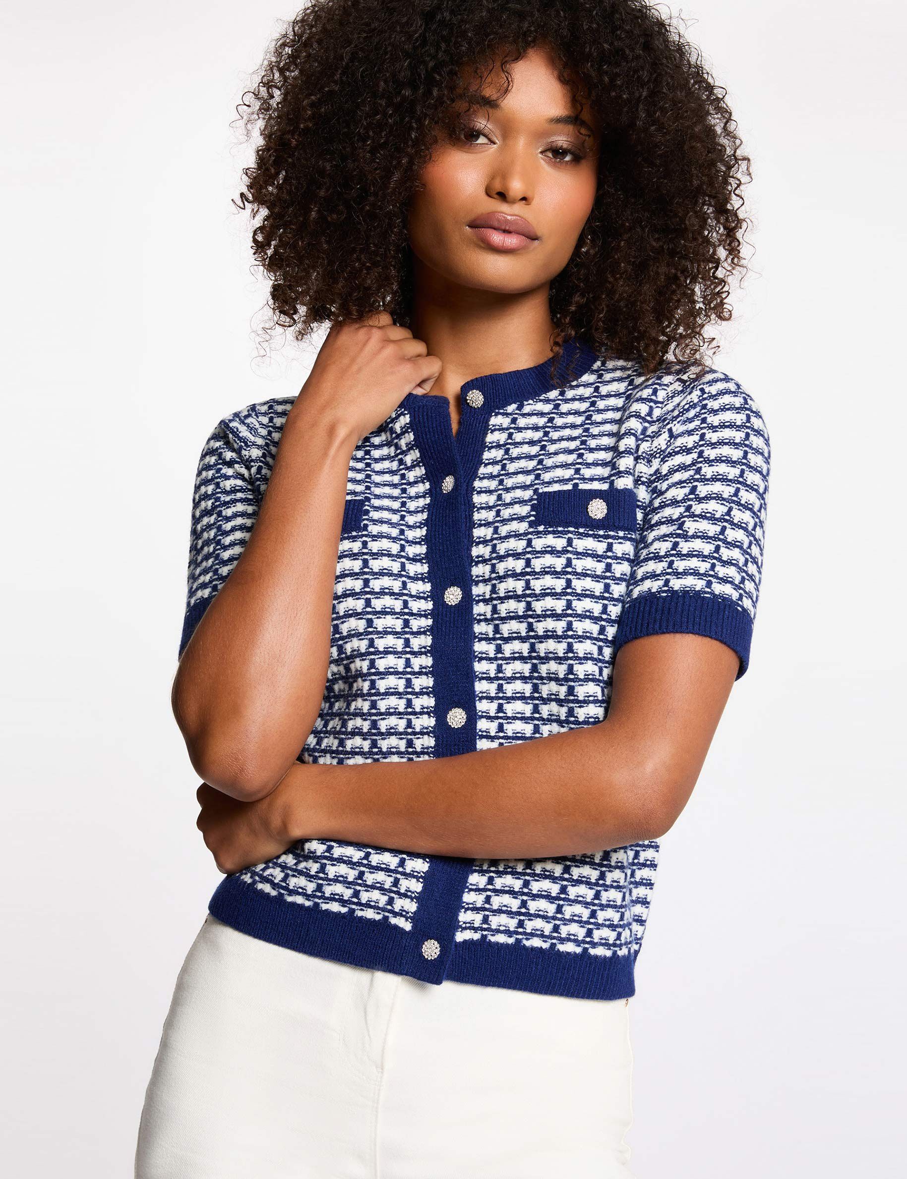 Gilet manches courtes imprimé femme