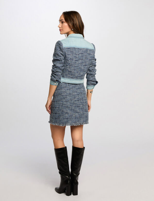 jupe courte tweed multicolore femme Jupe courte tweed multicolore femme