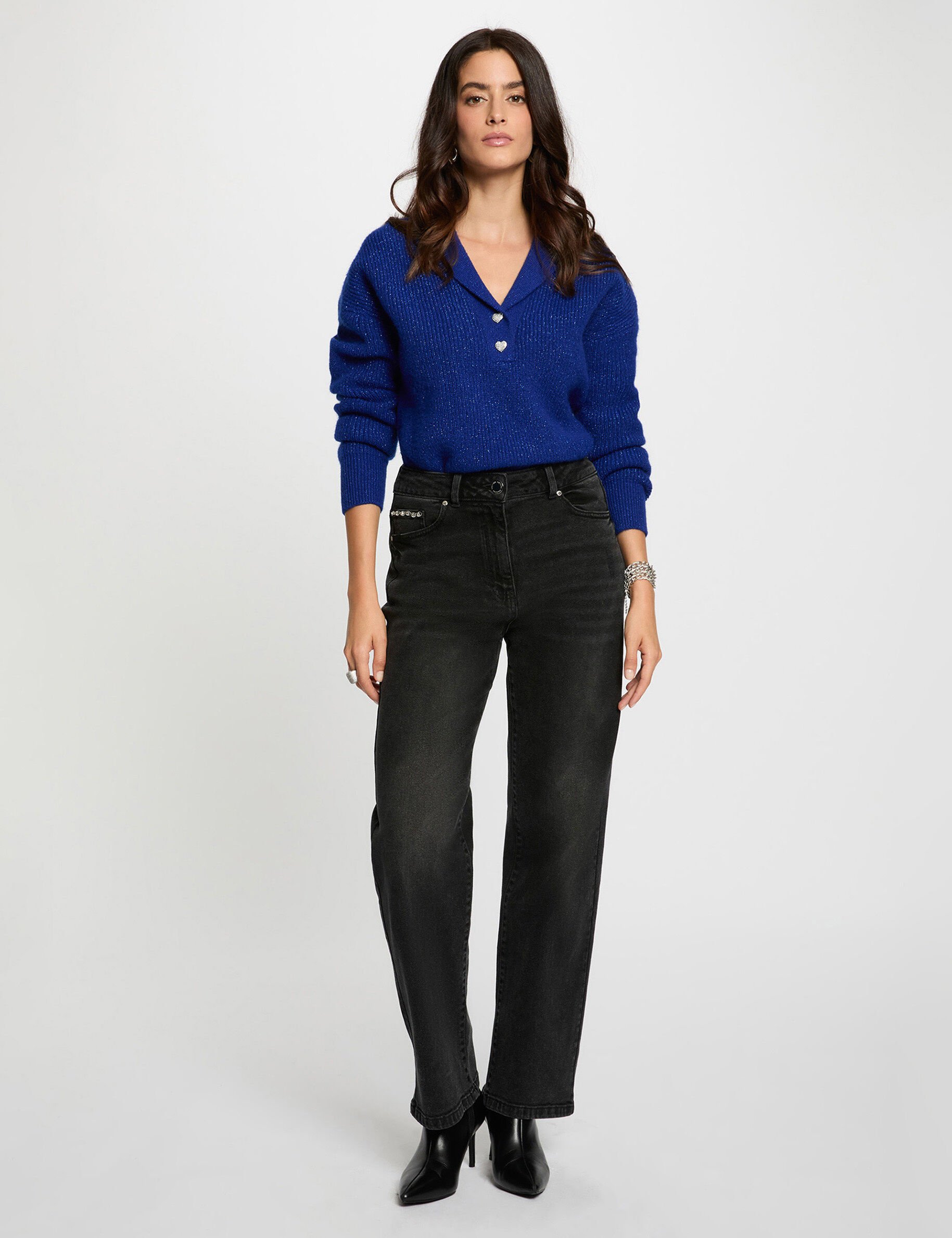 Jean large taille haute - Morgan - Modalova