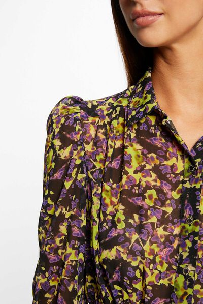 Robe cintrée imprimé abstrait multico femme