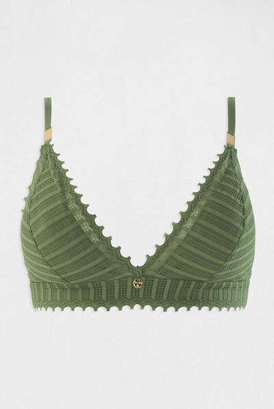 Soutien-gorge triangle vert kaki femme