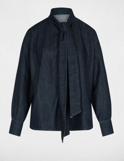 Chemise jean lavalli&egrave;re denim brut femme