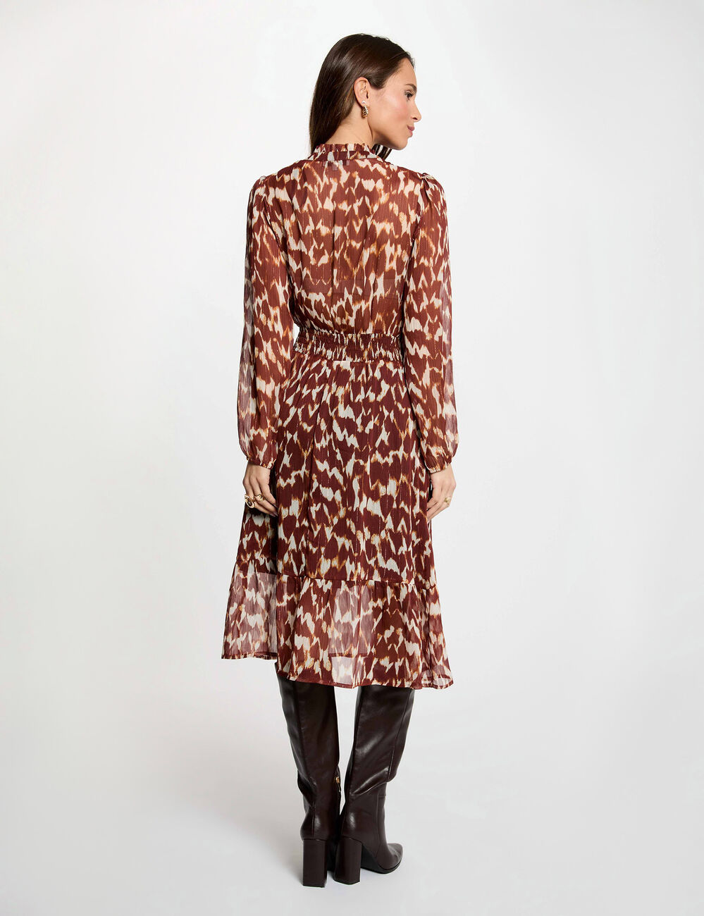 Robe voile cache coeur multicolore femme