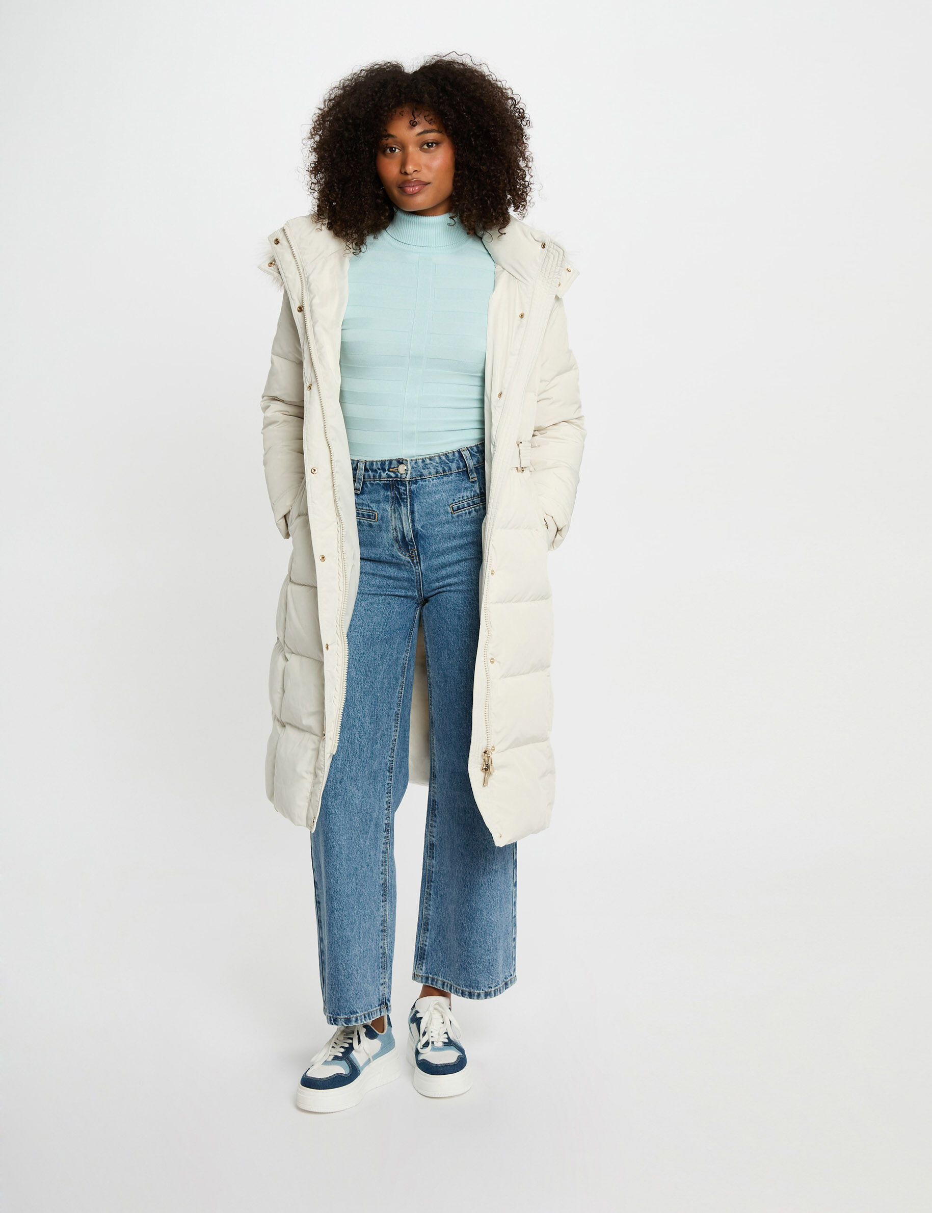 Doudoune longue à capuche femme - vue 4