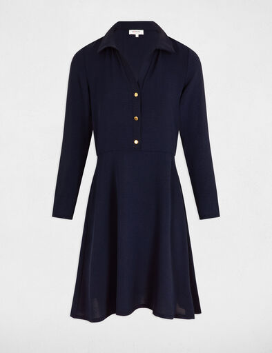 robe courte droite fluide bleu marine femme Robe courte droite fluide bleu marine femme