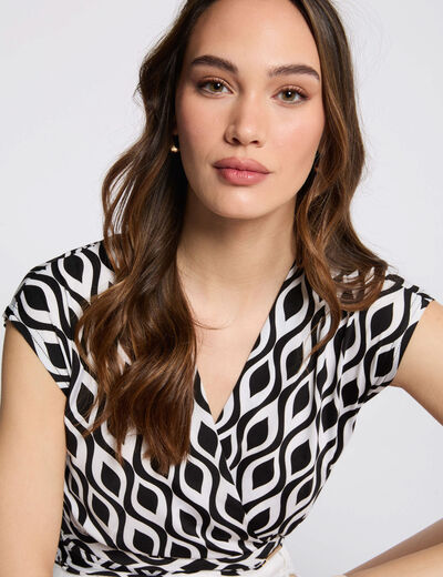 T-shirt manches courtes blanc femme