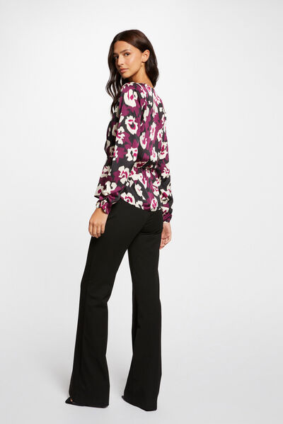 Blouse manches longues imprimé floral multico femme