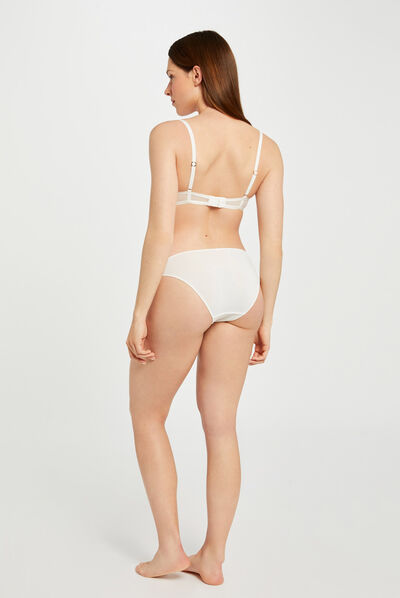 Soutien-gorge armatures ivoire femme