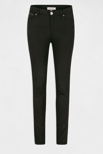 Pantalon slim taille standard noir femme