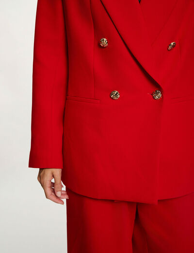 Veste oversize rouge femme