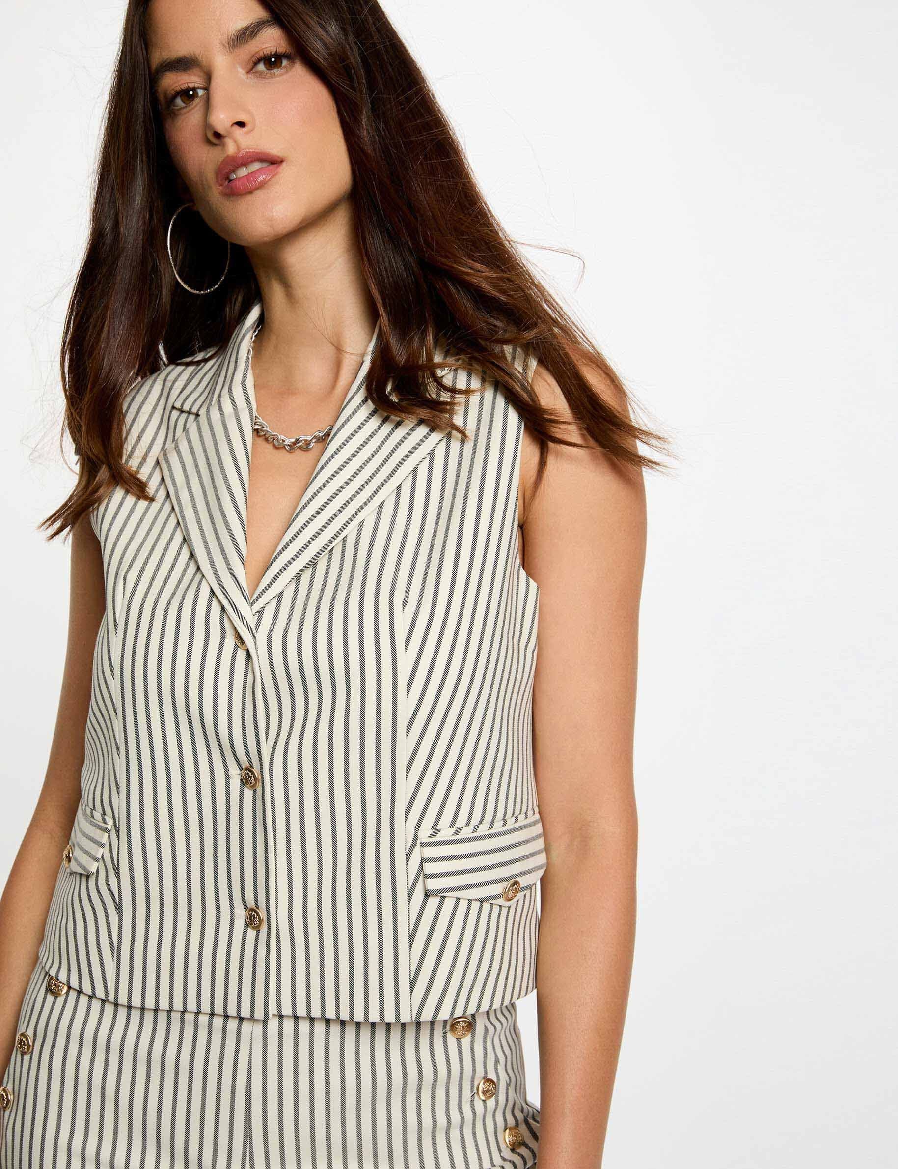Veste sans manches ajustée femme
