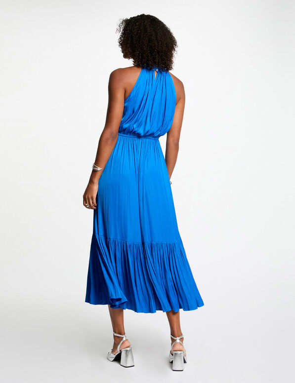 robe longue evasee fluide bleu electrique femme Robe longue évasée fluide bleu electrique femme
