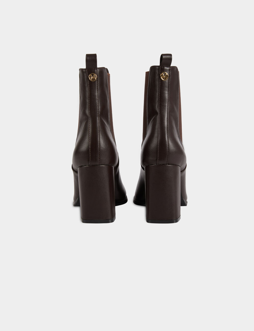 Botte similicuir marron fonc&eacute; femme
