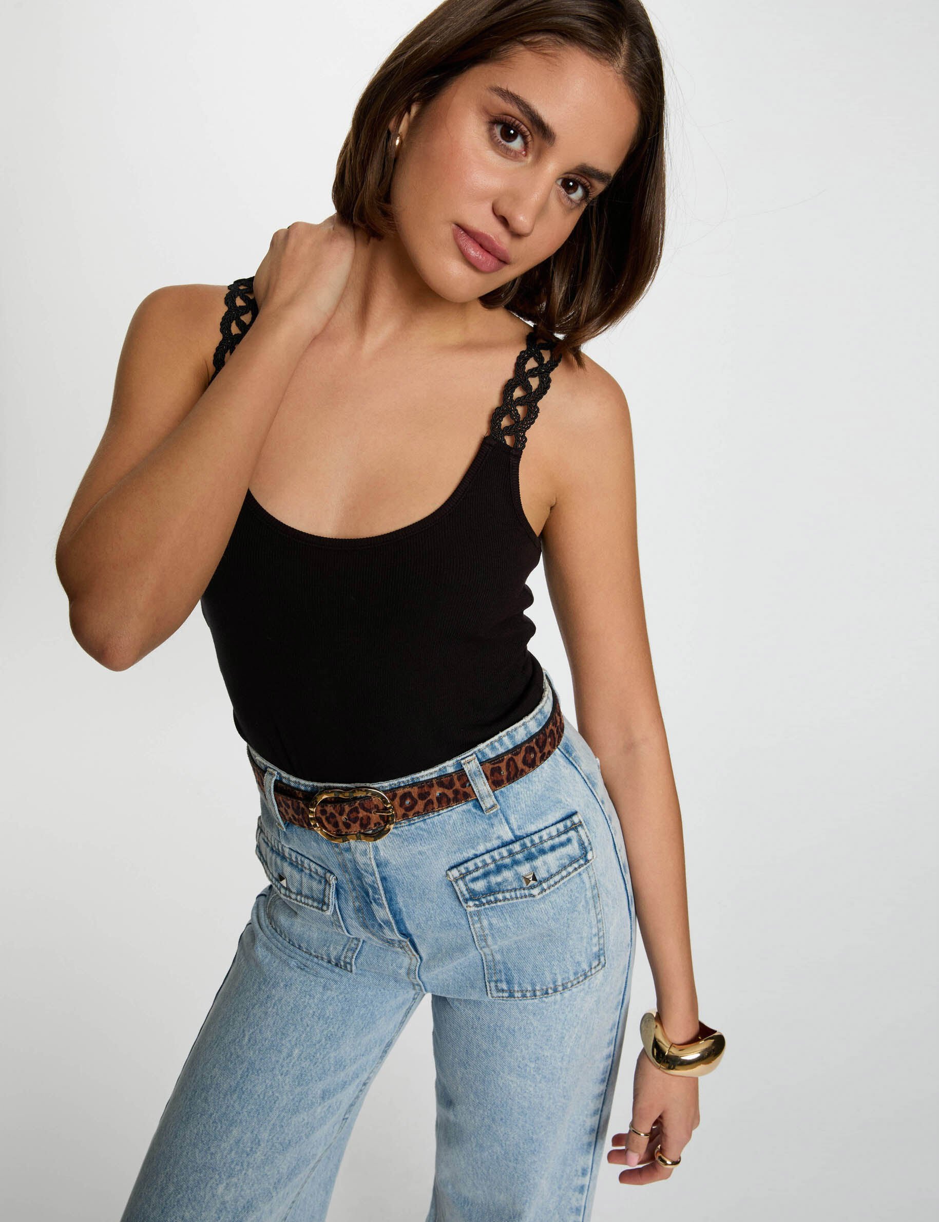 Débardeur sans manches noir femme - Morgan - Modalova