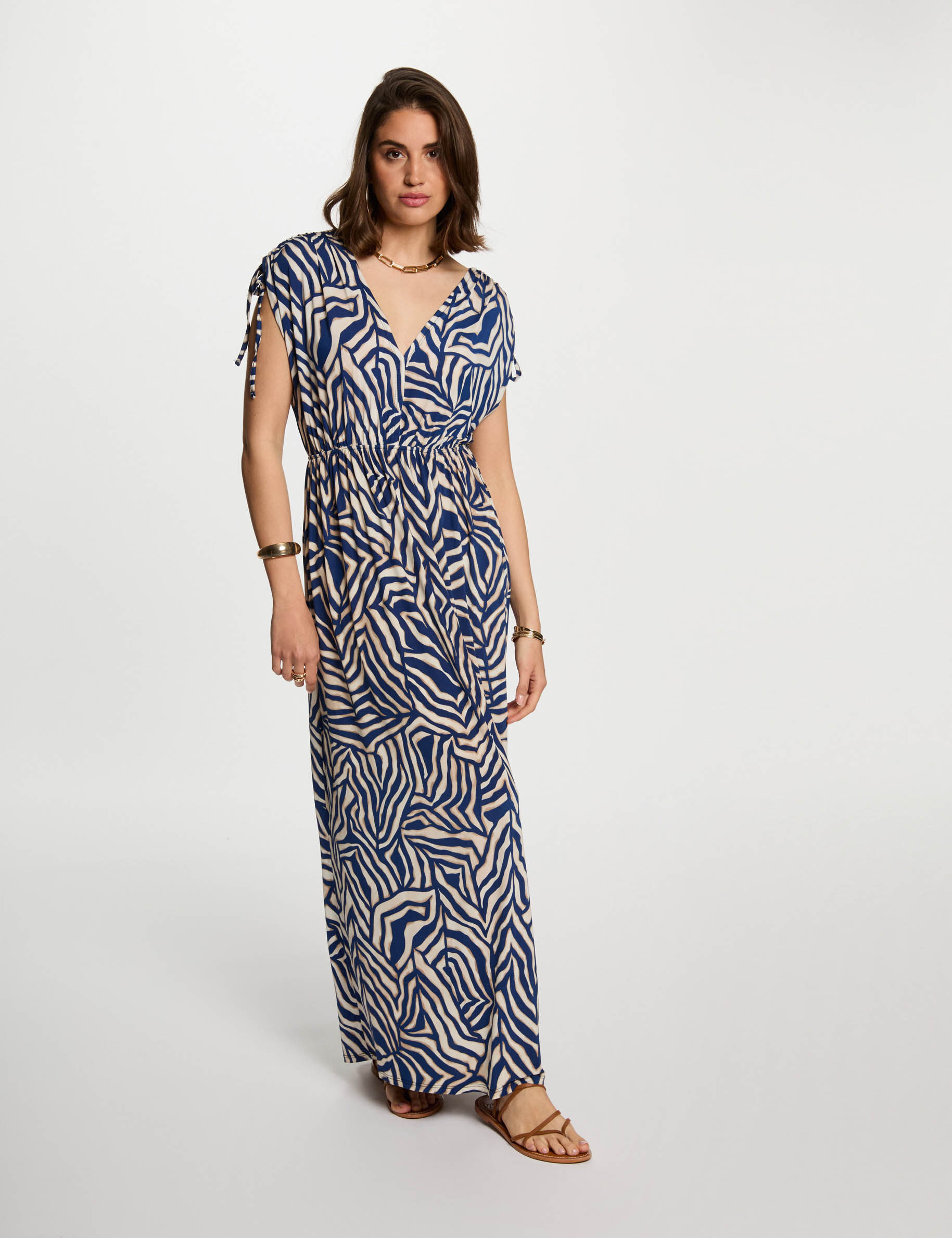 Robe longue droite imprimée - Morgan - Modalova