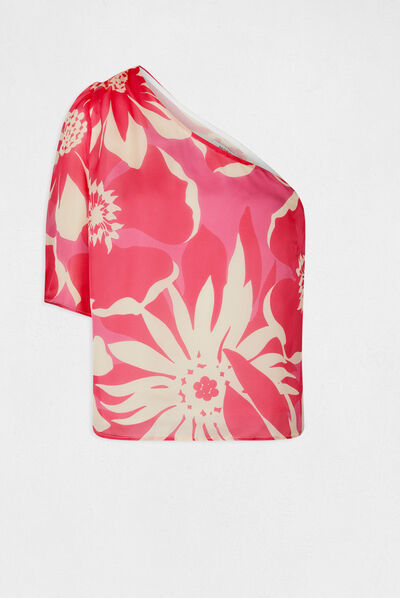 Blouse asymétrique imprimé floral multico femme
