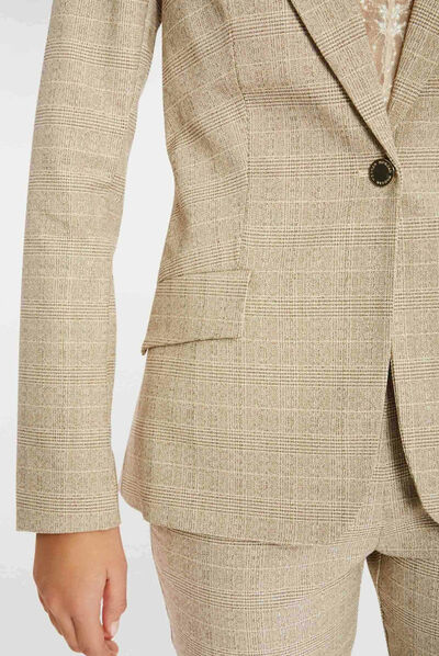 Veste city droite beige femme