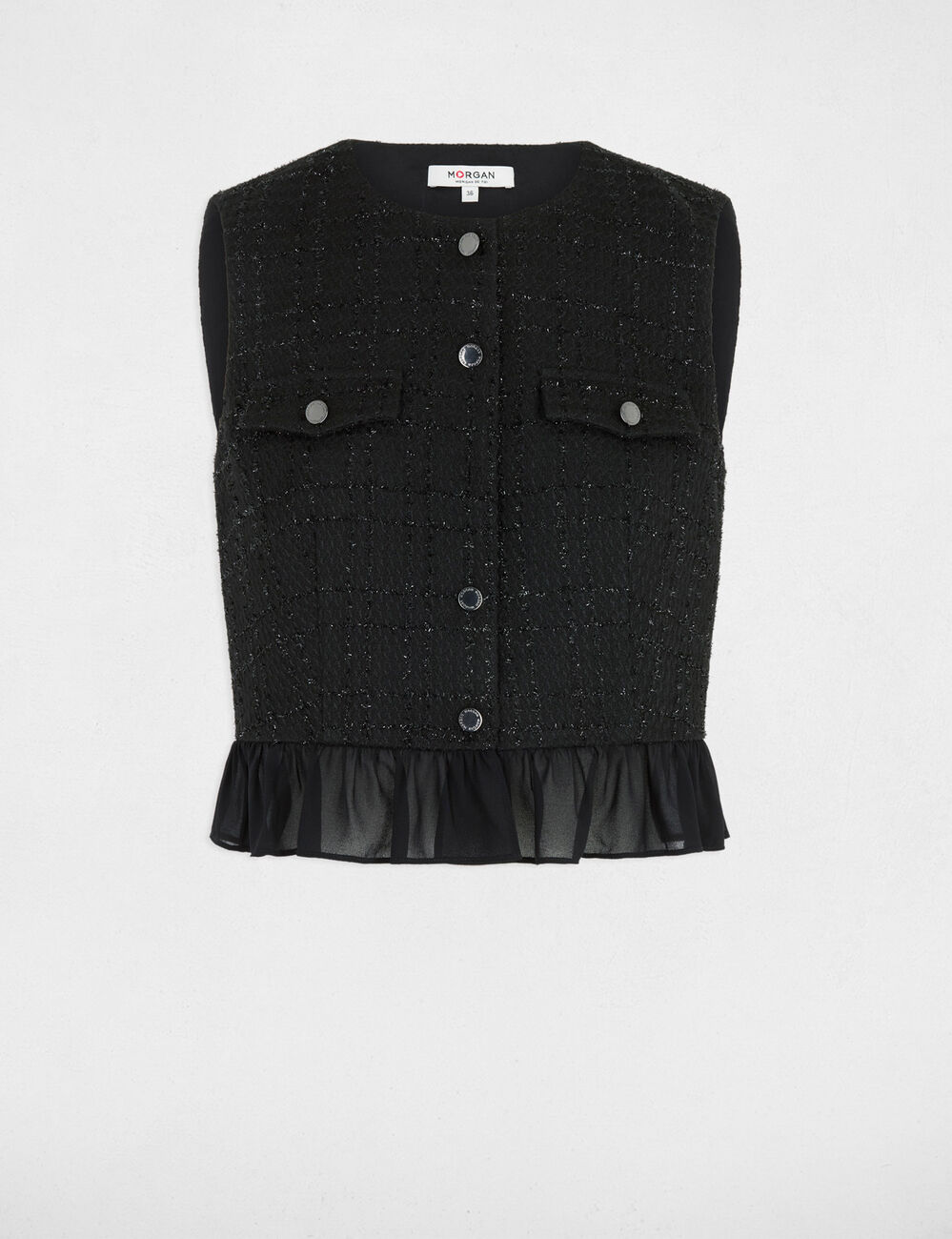 Chemise sans manches noir femme