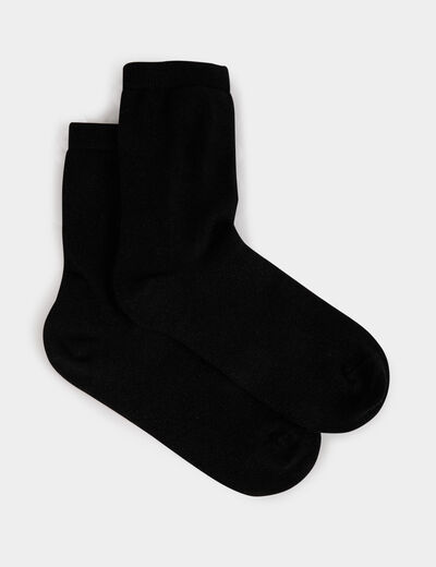 Boîte 4 paires chaussettes noir femme