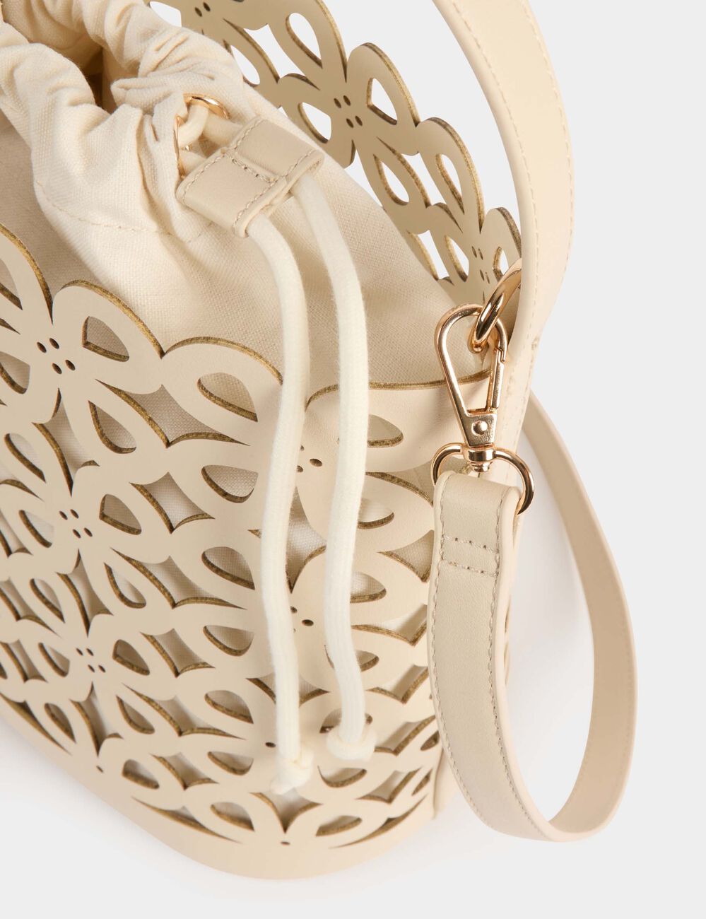 Sac sceau d&eacute;coup&eacute; blanc femme