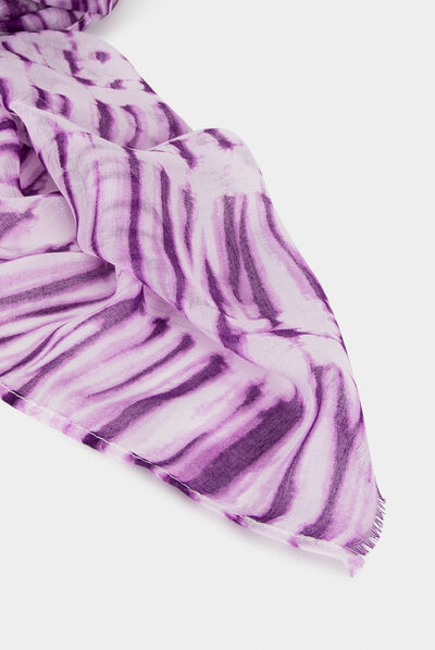 Foulard  violet fonce femme