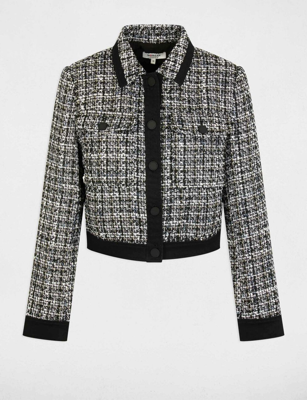 Veste cintr&eacute;e tweed multico femme