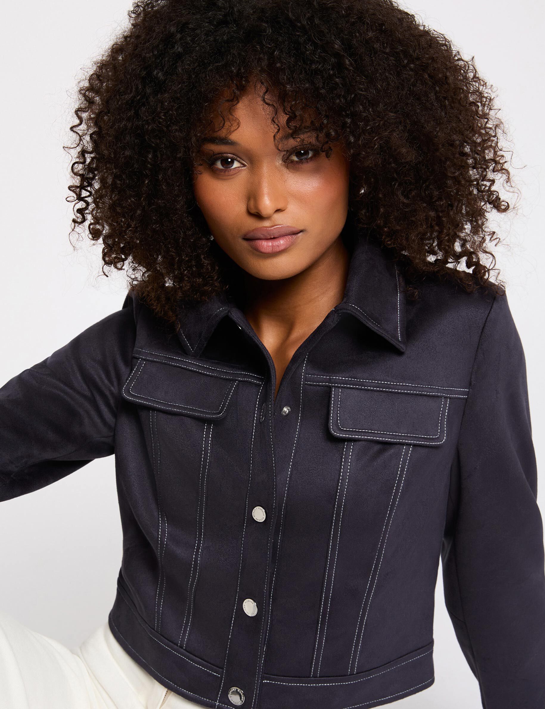 Veste courte suédine femme