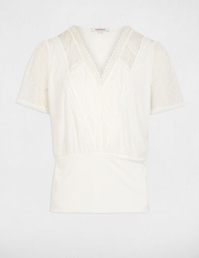 t shirt manches courtes blanc femme T-shirt manches courtes blanc femme