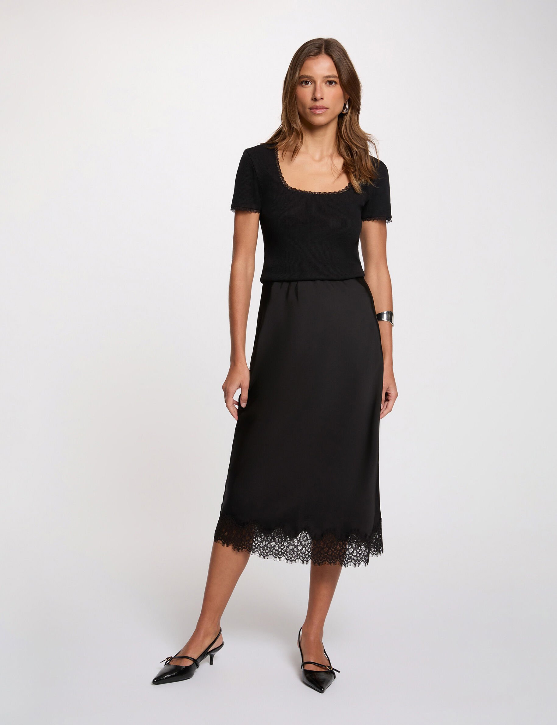 Jupe longue dentelle femme - vue 1