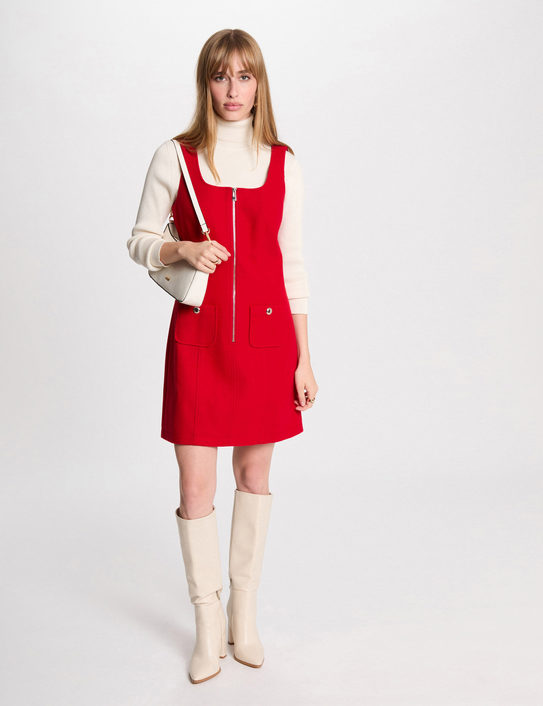 Robe courte chasuble zippée - Morgan - Modalova