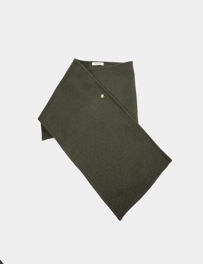&Eacute;charpe col montant vert kaki femme
