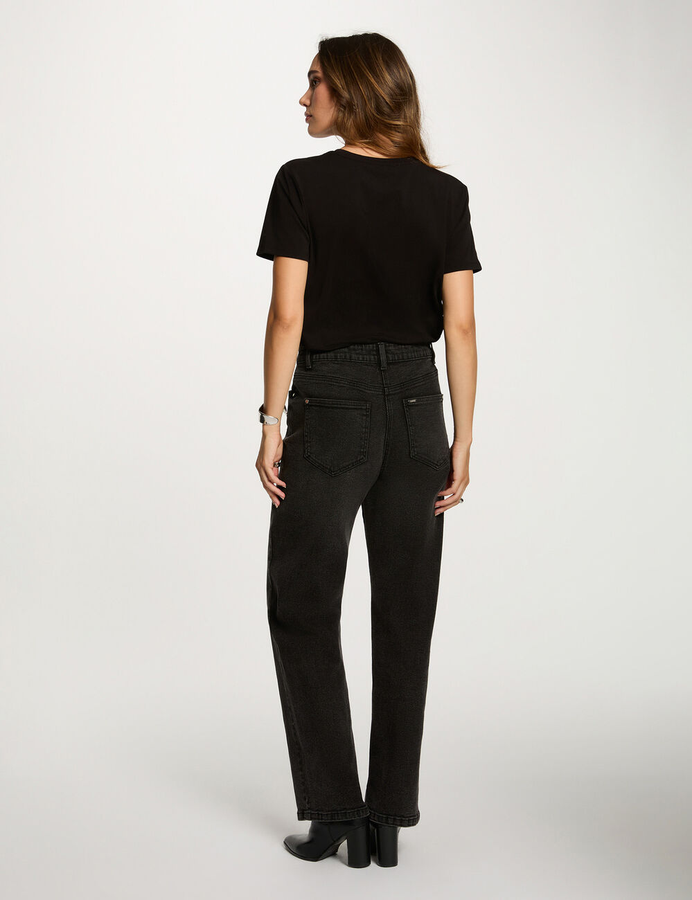 T-shirt manches courtes noir femme
