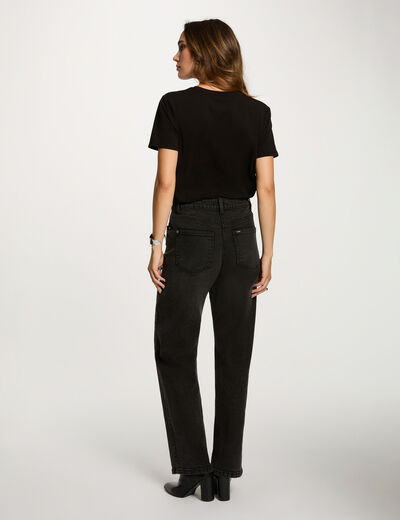 T-shirt manches courtes noir femme