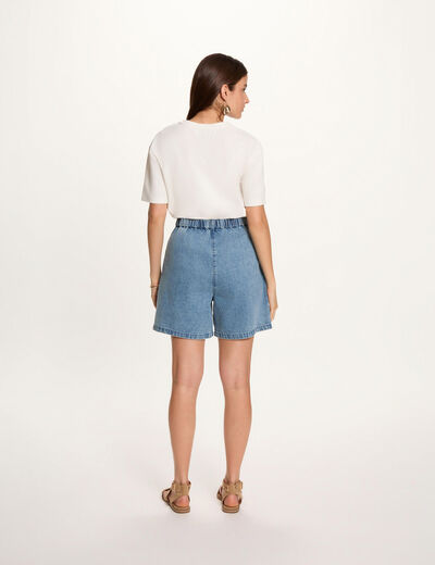 T-shirt col rond blanc femme