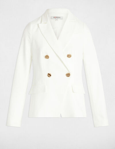 Blazer double boutonnage blanc femme