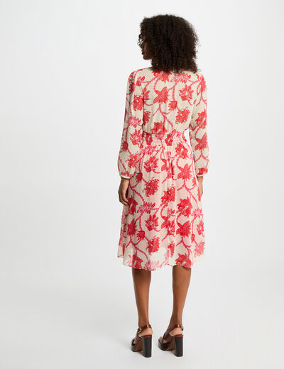 Robe &eacute;vas&eacute;e imprim&eacute;e multicolore femme