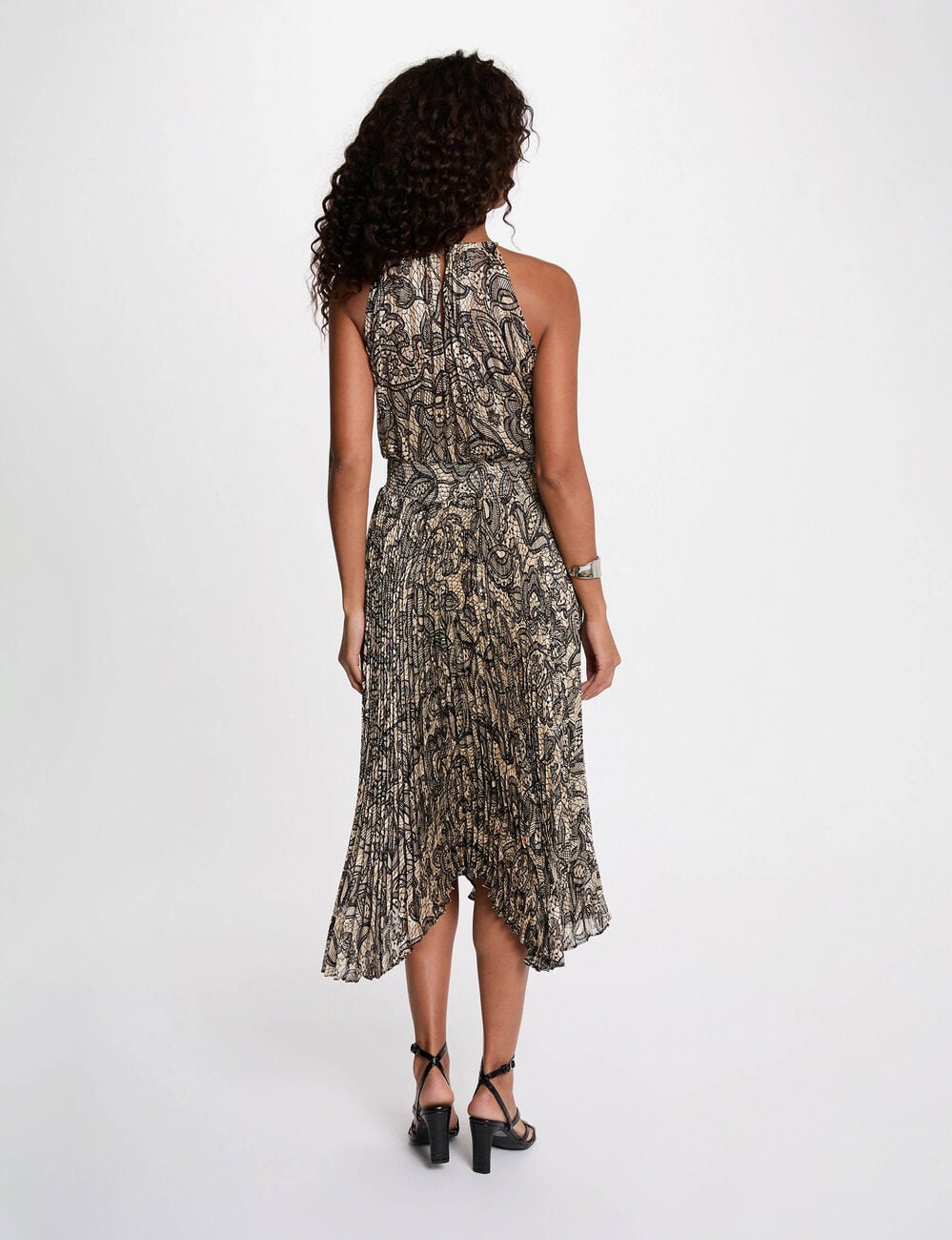 Robe sans manches pliss&eacute;e multicolore femme