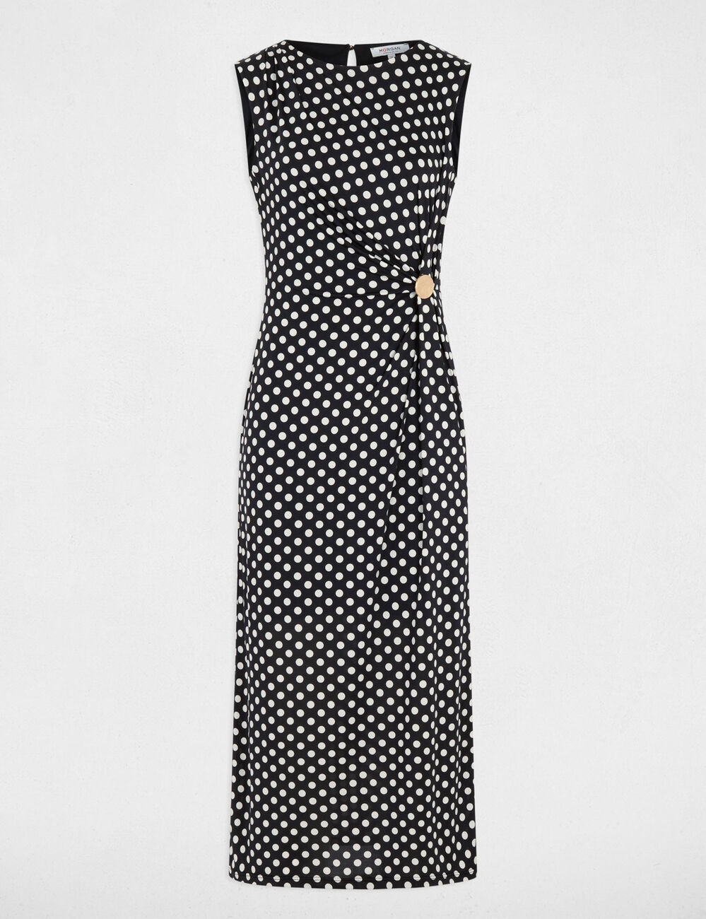 Robe longue sans manches multicolore femme