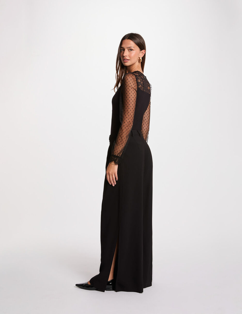 Body manches longues noir femme