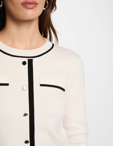 pull col rond manches longues ivoire femme Pull col rond manches longues ivoire femme