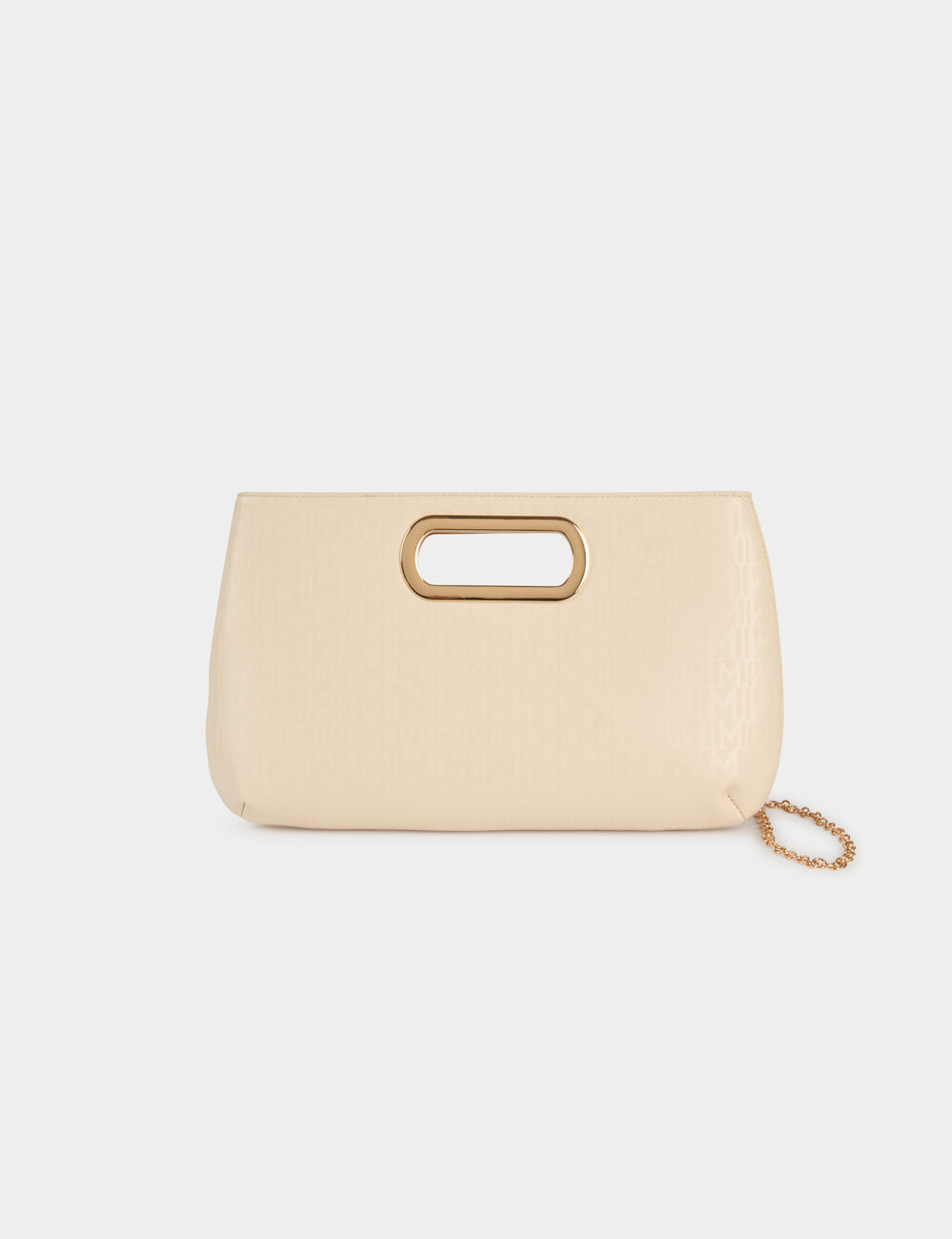 Pochette similicuir ivoire femme
