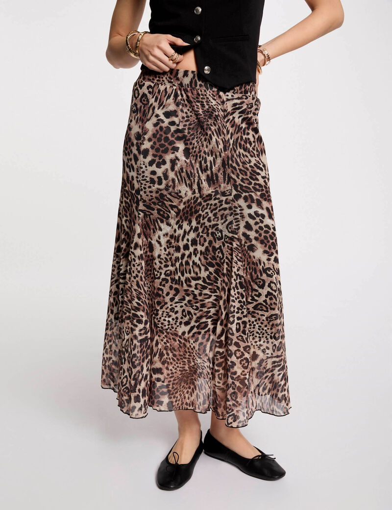 jupe longue imprimee multicolore femme Jupe longue imprimée multicolore femme