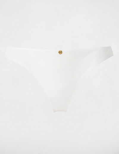 Slip dentelle taille basse blanc femme